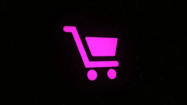Ícone de carrinho de compras de animação. Animação. Ícone de carrinho de compras para compras online — Fotografia de Stock