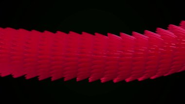 Animation of colored dragon. Animation. Part of a colored bending dragon on a black background loop