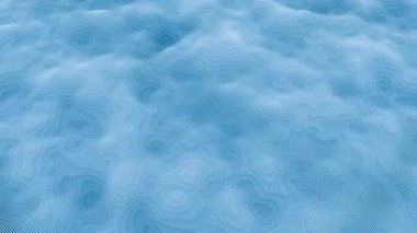 Siber uzayda renk dalgaları. Animasyon. Işık dalgalanan yüzey animasyonuyla soyut bir arkaplan. Kusursuz döngünün animasyonu