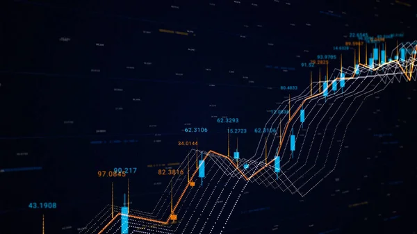 Modelo de infográfico do painel com design moderno das estatísticas anuais. Animação. Dados importantes e gráficos digitais, conceito de finanças . — Fotografia de Stock