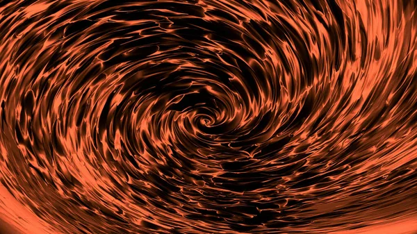 Abstract vortex of liquid substance of orange color, seamless loop. Animation. Rippled texture flowing in a circle towards the center point. — Stock Photo, Image