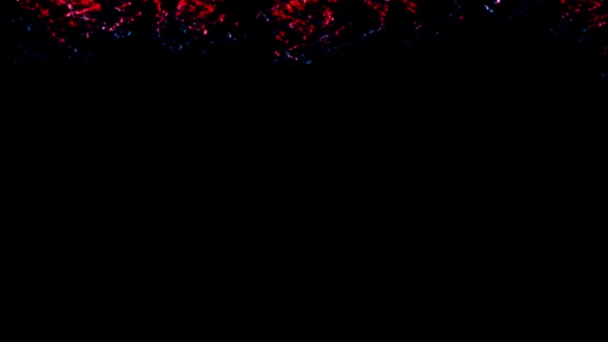 비문을 위한 공간으로서 검은 원 둘레에 있는 나선 형의 추상적 인 다채 로운 점들이 주어져 있다. 애니메이션. 축제와 관련된 소란 스러운 배경. — 비디오