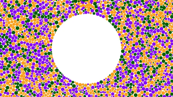 Dots filling white background. Animation. Abastract animation of multicolored dots filling white background leaving white circle in middle. Colorful dots crumble leaving empty space