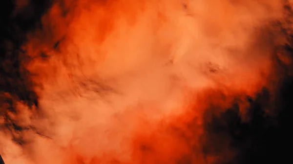 Animatie van gekleurde rook op een zwarte achtergrond. Animatie. De rook is rijk, levendige kleur in de ruimte — Stockfoto