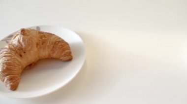 Pastanedeki iştah açıcı hamur işleri kapanıyor. Stok görüntüleri. Lezzetli ev yapımı hamur işleri.