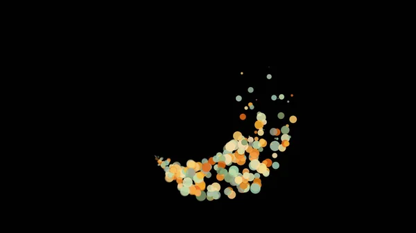 Animation des Kometen aus Unschärfen. Animation. festliche Animation mit bunten Unschärfen, die sich im Kreis auf schwarzem Hintergrund bewegen. festliche abstrakte Animation mit Unschärfen — Stockfoto