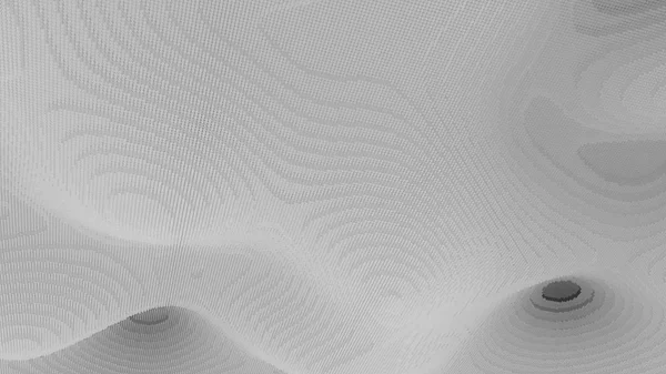 Fondo fractal con círculos, lazo sin costuras. Animación. Textura de agitación abstracta con pequeñas partículas de color gris, monocromo . — Foto de Stock