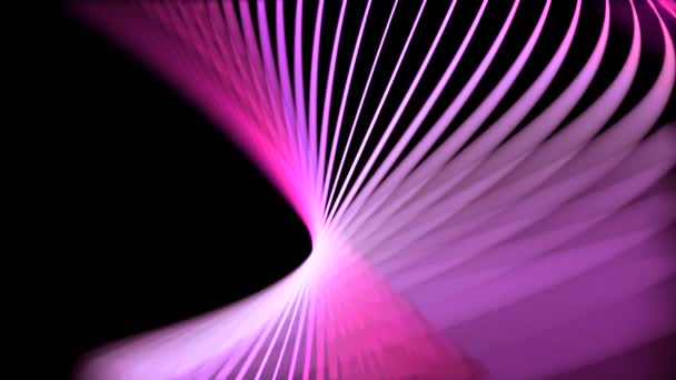 Iluminación abstracta línea de color en movimiento. Animación. Tecnología de red digital de transferencia de datos concepto de diseño, brillante sobre fondo negro animación bucle sin costuras — Vídeos de Stock