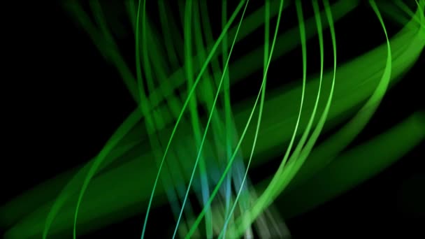 Animation abstraite de lignes colorées sur fond noir. Animation. Belle abstraction de lignes lumineuses. Animation de boucle transparente 