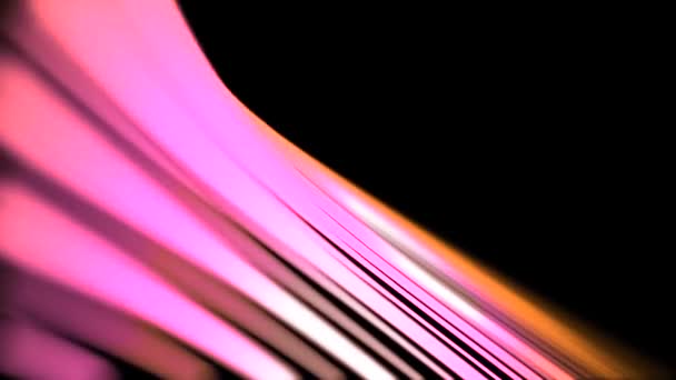 Animation abstraite de lignes colorées sur fond noir. Animation. Belle abstraction de lignes lumineuses. Animation de boucle transparente 