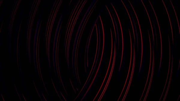 Fond hypnotique abstrait avec des lignes lumineuses au néon sur fond noir. Animation. Lignes noires entrelacées avec des rayures fluo éclatantes — Photo