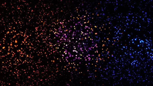 Абстрактный размытый сияющий фейерверк с боке-огнями в ночном небе. Анимация. Тезисы зимних праздников, бесшовный цикл . — стоковое фото