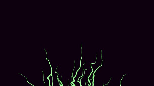 Движение растущих корней на черном фоне. Анимация. Абстрактная анимация ветвящихся корней, как живых лоз на черном фоне — стоковое видео