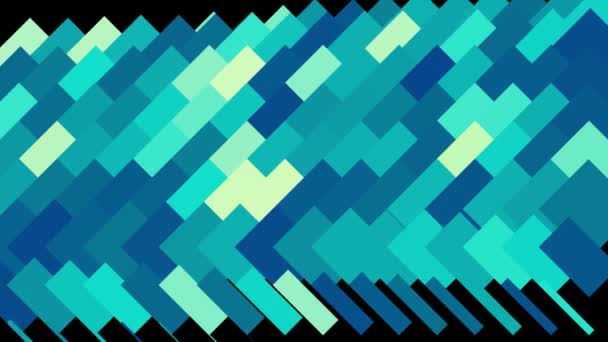 Abstract animatie van kleurrijke achtergrond van beroertes en driehoekige vorm. Animatie. Achtergrond bewegen langs rijen van rechthoekige slagen in driehoekige richting — Stockvideo