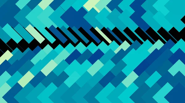 Abstract animation of colorful background of strokes and triangular shape. Animation. Background moving along rows of rectangular strokes in triangular direction