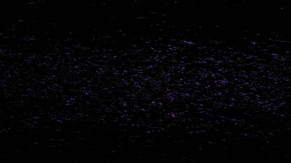 Primo piano del mistico riflesso di luce viola sull'acqua di notte. Concetto. La visualizzazione dell'illuminazione artificiale su fondo nero . — Foto Stock