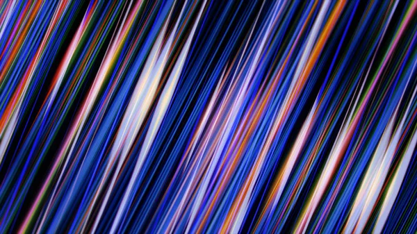 Linee parallele luminose astratte di colori viola e arancione che ruotano su sfondo nero, loop senza soluzione di continuità. Animazione. Raggi luminosi rotanti luminosi . — Foto Stock