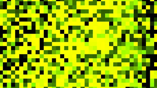 Abstrakcyjny skład geometryczny z tłem ruchomych pikseli, płynna pętla. Animacja. Jasnozielone rzędy mrugających kwadratów. — Zdjęcie stockowe