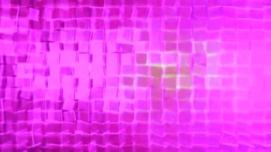 Değişen küplerin renkli arkaplanından soyut animasyon. Animasyon. Şeffaf küplerin parlak renkli arkaplanı. Disko arkaplanı