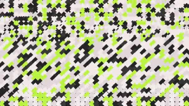 Fond abstrait de bandes colorées avec transition pixel. Animation. Belles rayures multicolores qui composent un fond sans couture pour les transitions — Video