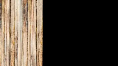 Background of vertical wooden boards appear on black background. Animation. Concept of construction of natural materials, moving parallel wooden planks.