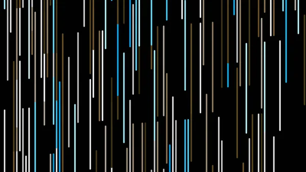 Χρωματιστές γραμμές βρέχουν σε μαύρο φόντο. Κινούμενα σχέδια. Αφηρημένη βροχή από χρωματιστές γραμμές σε μαύρο φόντο. Υπόβαθρο με κατακόρυφη ροή γραμμών προς τα κάτω — Φωτογραφία Αρχείου
