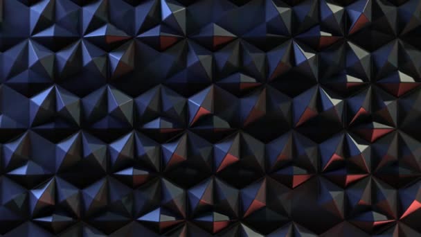 Moving abstract background in the form of glowing 3D rhombuses, seamless loop. Stock animation. Shining convex figures texture, harmony of colours, light and shadow. — Stock Video