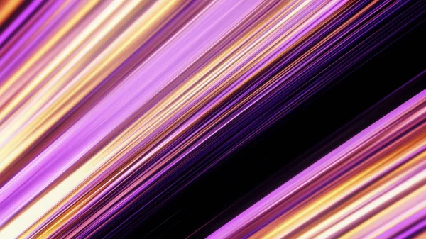 Neon halogeen licht rechte stralen knipperen op zwarte achtergrond, naadloze lus. Animatie. Abstract knipperende paarse lijnen bewegen en knipperen chaotisch. — Stockfoto