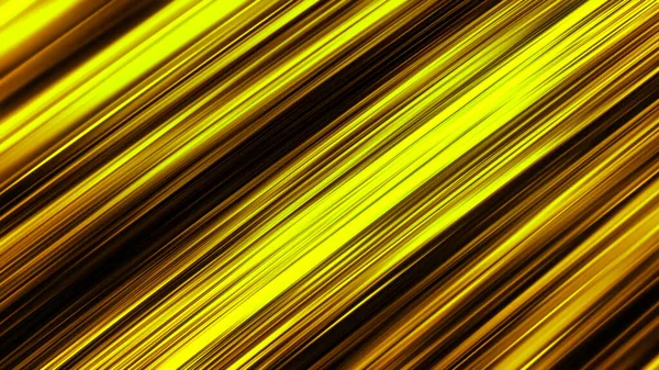 Neonové halogenové světlo rovných paprsků bliká na černém pozadí, bezešvé smyčky. Animace. Abstraktní blikající žluté čáry pohybující se a chaoticky blikající. — Stock fotografie