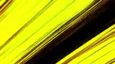 Neon halojen ışınları siyah arkaplanda yanıp sönüyor, kusursuz döngü. Animasyon. Soyut yanıp sönen sarı çizgiler kaotik bir şekilde hareket ediyor ve yanıp sönüyor.