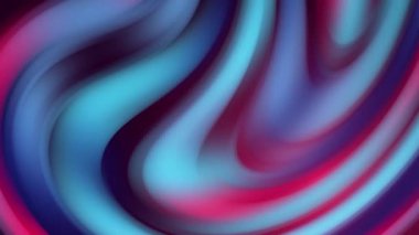 Renkli bulanık kıvrımlı çizgiler. Hisse animasyonu. Güzel bulanık çizgiler boya akıntıları gibi yavaşça hareket eder. Renkli bulanık boya çizgilerinin soyut arkaplanı