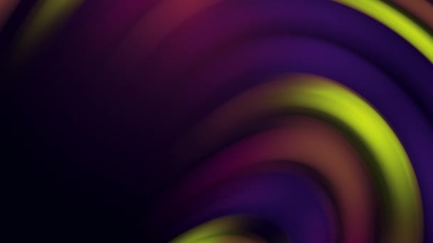 Abstraktní zvrácené gradient pozadí s barevnými rozmazané pohybující se čáry, bezešvé smyčky. Akciová animace. Abstraktní futuristický design ohnutých jasných pruhů. — Stock video