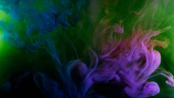 Fondo psicodélico colorido abstracto con muchas formas y formas que cambian rápidamente, efecto LSD. Imágenes de archivo. Concepto de música rock, drogas, arte y pinturas brillantes . —  Fotos de Stock