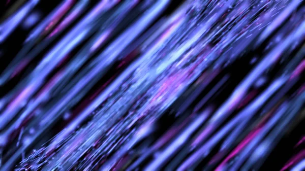 Γρήγορη ταχύτητα νέον λαμπερό γραμμές που αναβοσβήνουν ραβδώσεις σε μωβ μπλε δροσερό χρώμα. Κινούμενα σχέδια. Αφηρημένες θολές στενές λωρίδες που κινούνται σε τροχιά κύκλου απομονωμένες σε μαύρο φόντο, αδιάλειπτη θηλιά. — Φωτογραφία Αρχείου