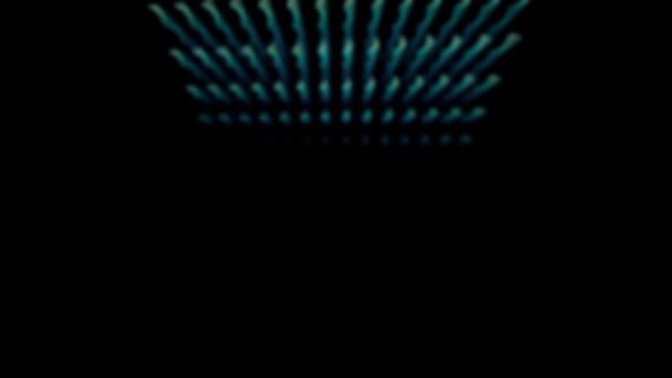 Lignes optiques mobiles 3D sur fond noir. Animation. Les lignes ondulées avancent à l'écran créant une illusion 3D optique. Les lignes avancent depuis la profondeur de l'espace noir 
