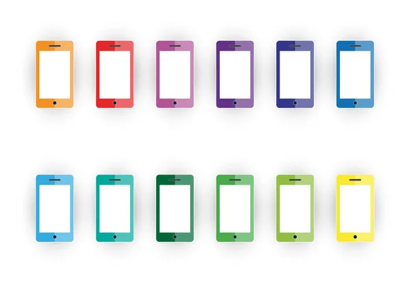 Set of mobile phones — Stock Vector