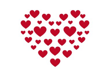 büyük kırmızı Kalpler