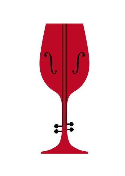 Grand verre rouge — Image vectorielle