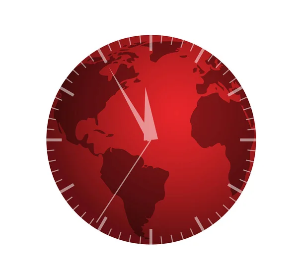 Grande horloge rouge — Image vectorielle