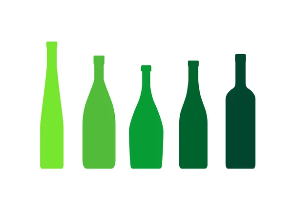 Siluetas de botellas — Archivo Imágenes Vectoriales