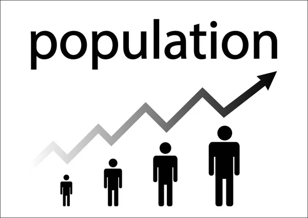 Černá populace graf — Stockový vektor