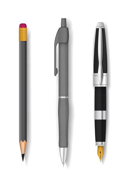 Σετ μαύρο στυλό — Διανυσματικό Αρχείο