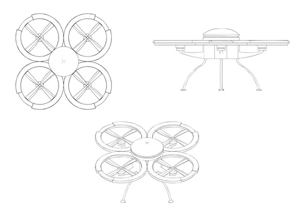 Drohnen-Set — Stockvektor