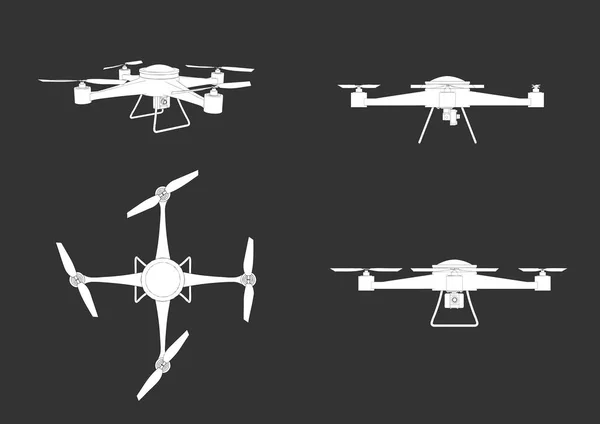 Conjunto de drones — Vector de stock