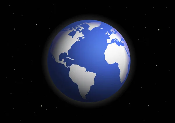 Grande terre bleue — Image vectorielle
