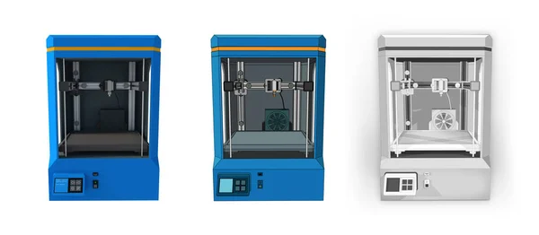 Blauw 3D-printer — Stockfoto