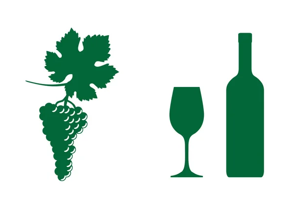 Grönt vin Ställ — Stock vektor
