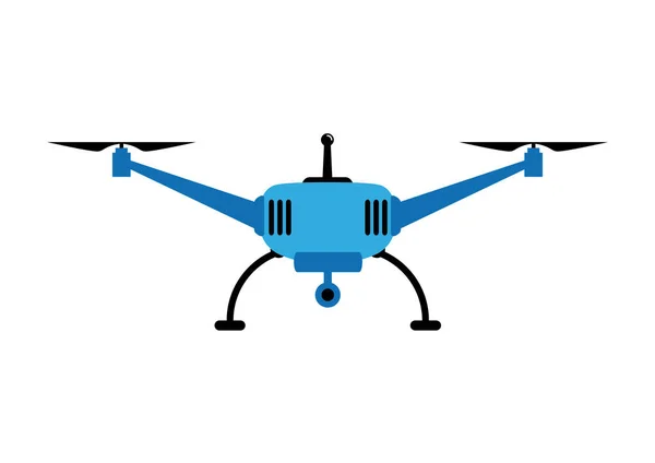Pequeño dron azul — Vector de stock