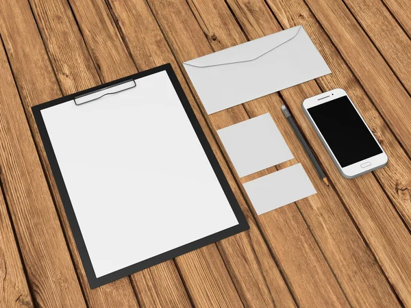 kimlik - 3d render marka için şablon