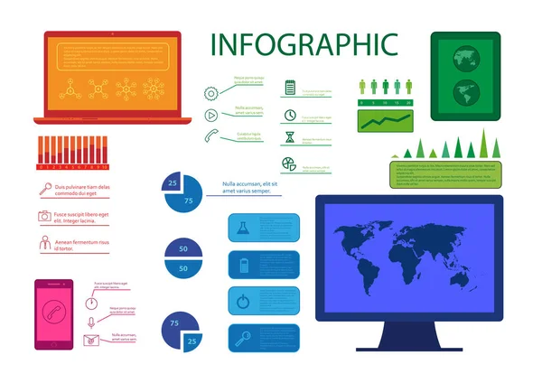 Große infografische Elemente — Stockvektor